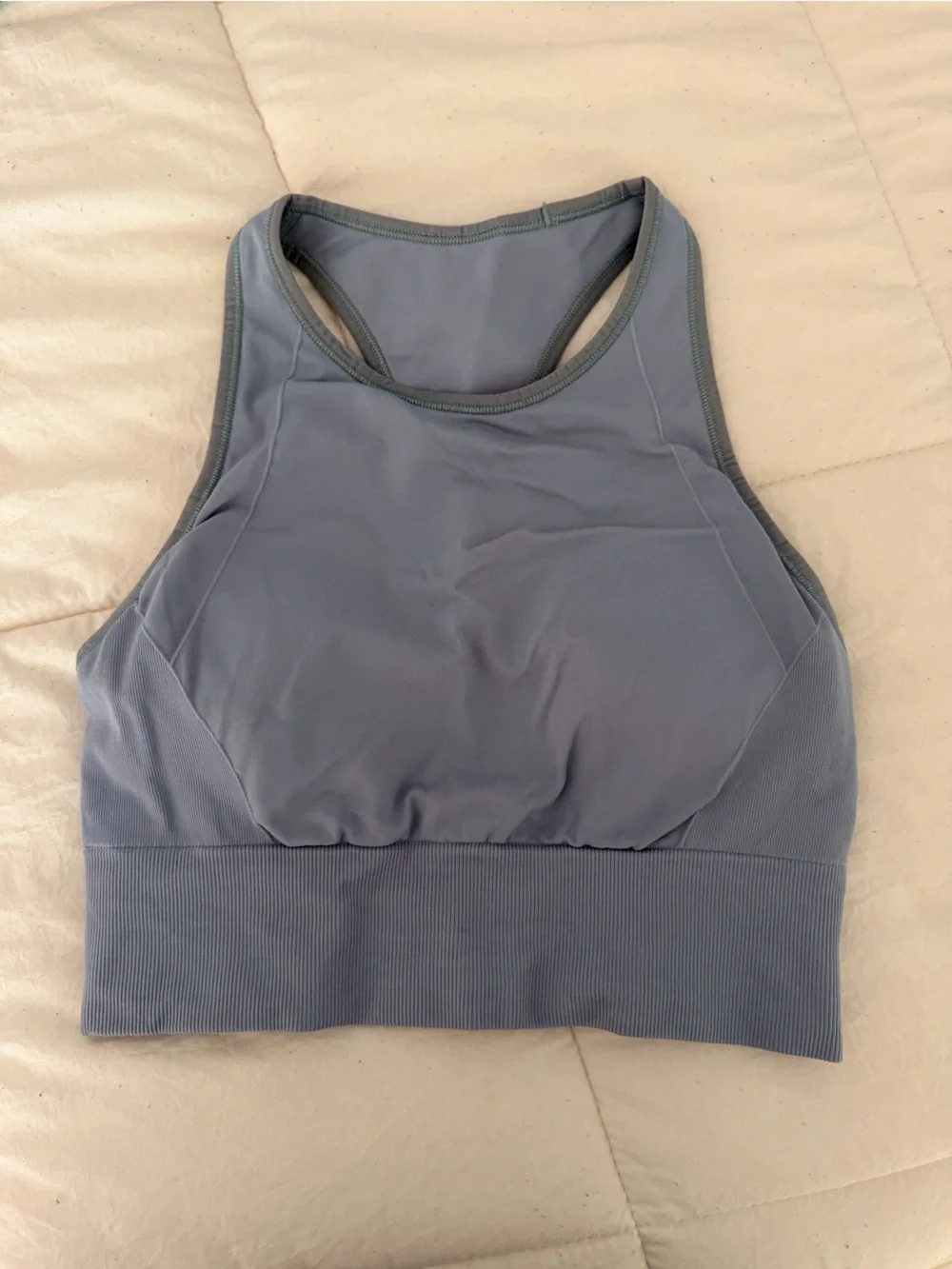 lululemon athletica Slate Blue High-Neck Seamless Sports Bra